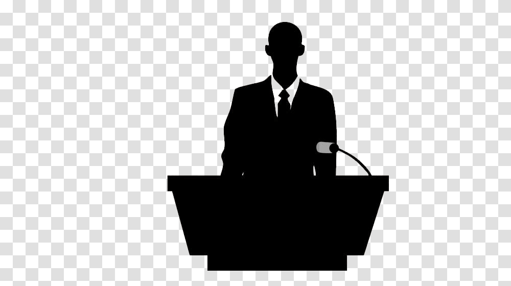 Person At Podium Clipart, Silhouette, Crowd, Long Sleeve, Musician Transparent Png