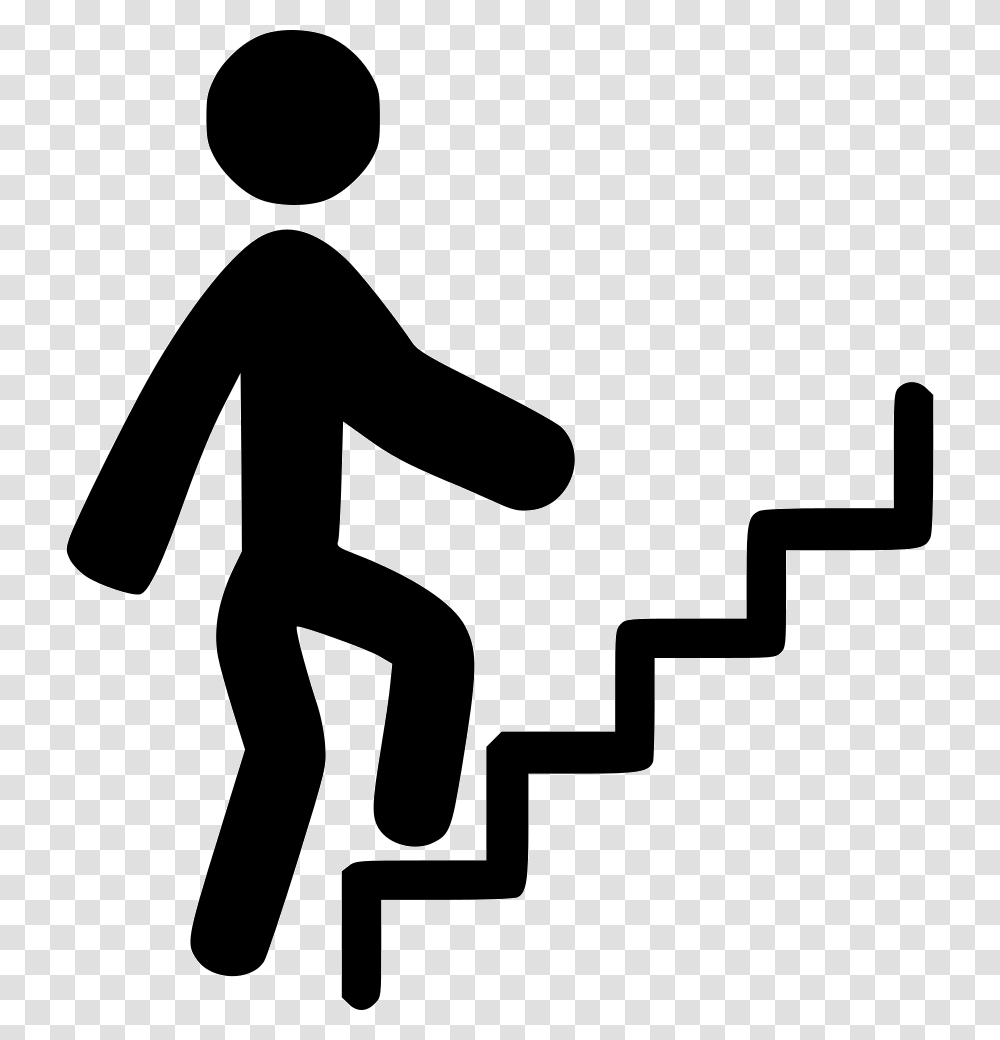 Person Climbing Stairs Icon Free Download, Human, Hand, Silhouette, Kneeling Transparent Png