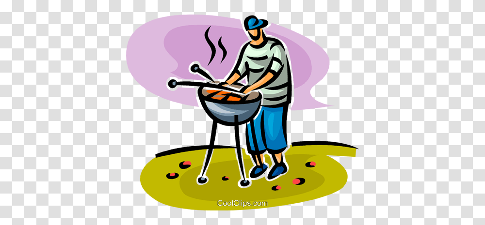 Person Cooking On The Barbecue Royalty Free Vector Clip Art, Musician, Musical Instrument, Percussion, Drum Transparent Png