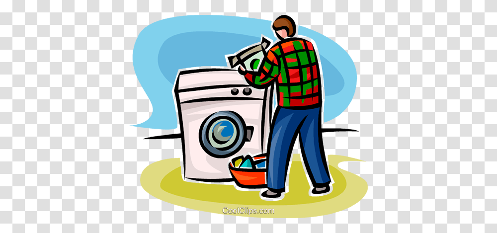 Person Doing Laundry Royalty Free Vector Clip Art Illustration, Appliance, Washing, Dryer, Washer Transparent Png