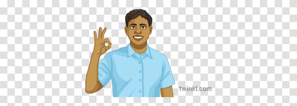 Person Doing Ok Hand Sign General People Boy Student Okay Sign Language, Clothing, Shirt, Sleeve, Face Transparent Png