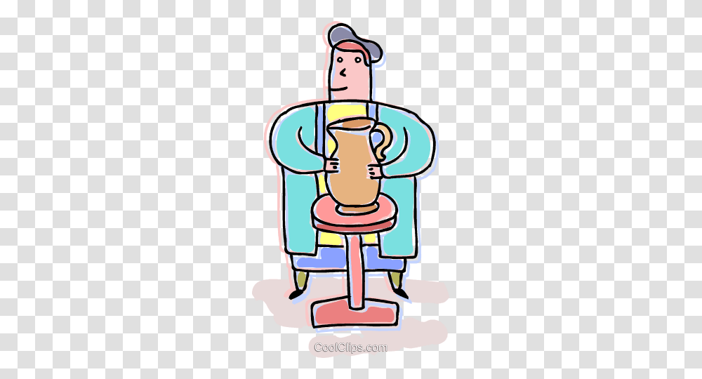 Person Doing Pottery Royalty Free Vector Clip Art Illustration, Appliance, Furniture, Juice, Beverage Transparent Png