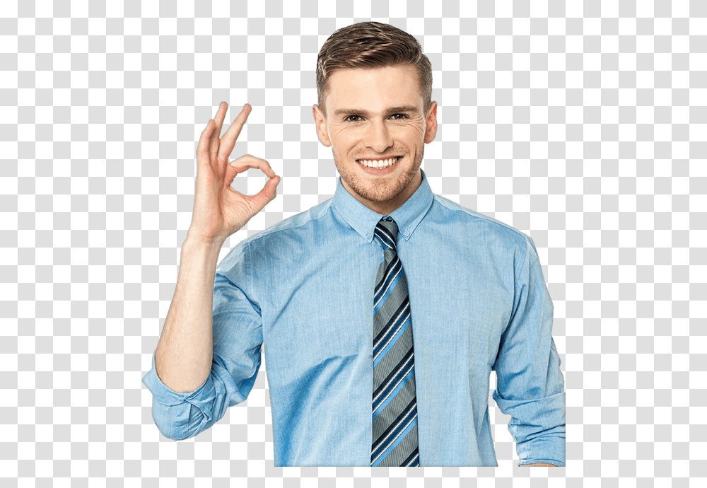 Person Doing The Perfect Sign, Tie, Accessories, Accessory Transparent Png