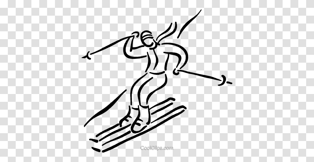 Person Downhill Skiing Royalty Free Vector Clip Art Illustration, Insect, Invertebrate, Animal, Spider Transparent Png