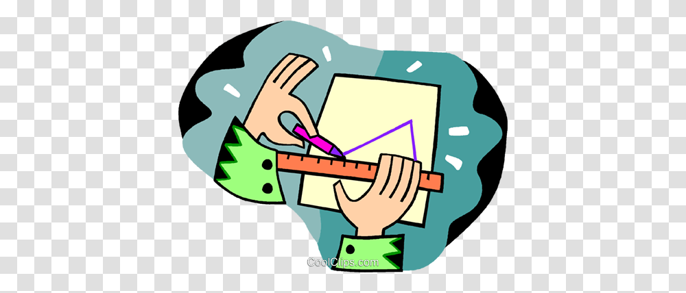 Person Drawing A Triangle With A Ruler Royalty Free Vector Clip, Plot, Diagram, Injection Transparent Png