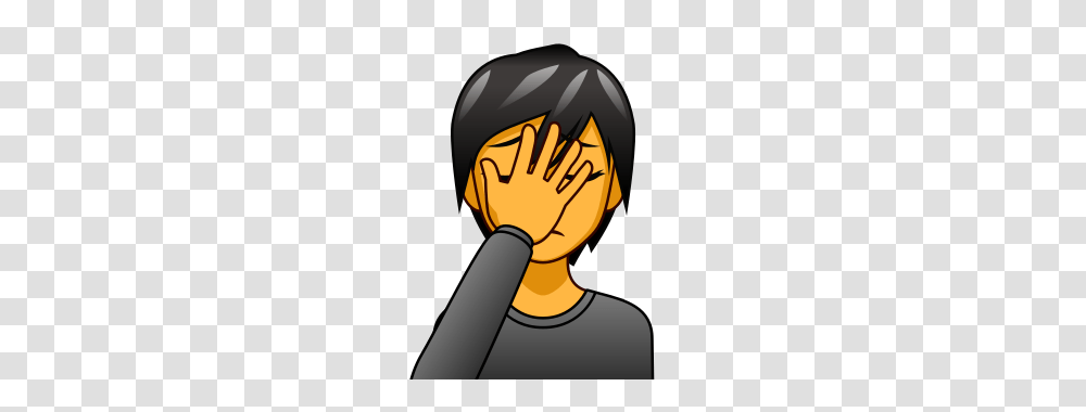 Person Facepalming Emojidex, Helmet, Apparel, Head Transparent Png