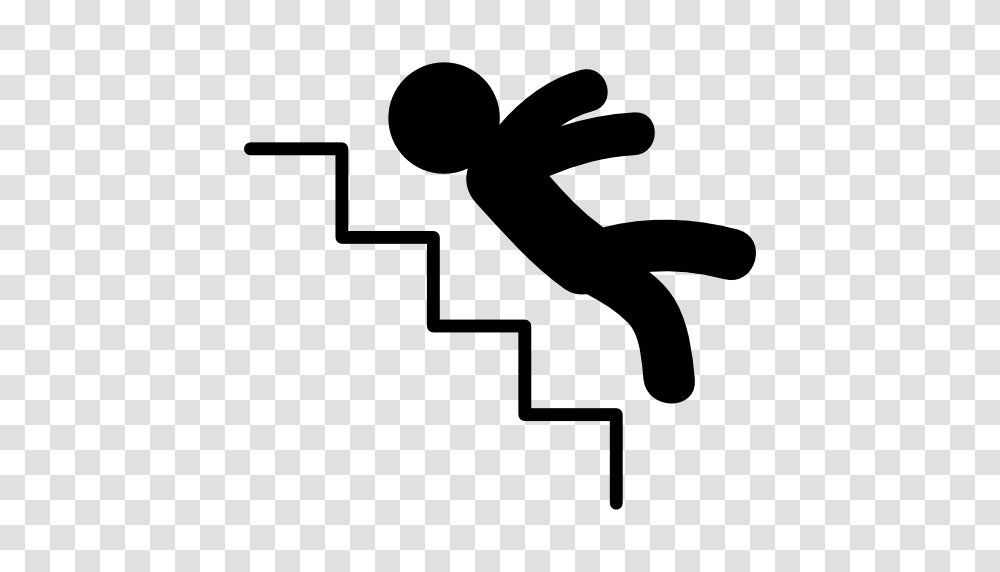 Person Falling Down Stairs, Stencil, Silhouette, Human Transparent Png
