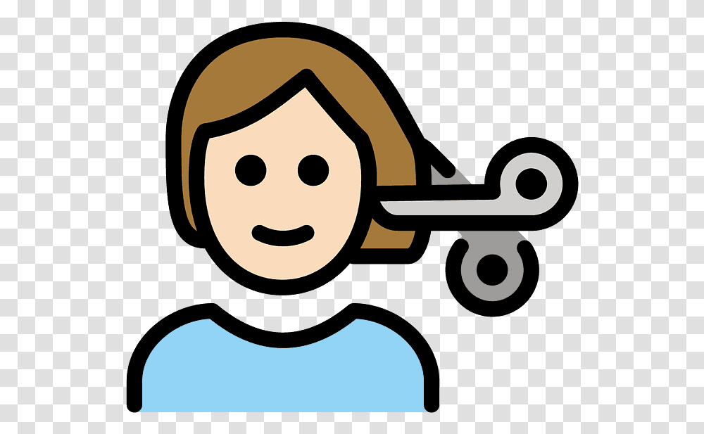 Person Getting Haircut Emoji Clipart Dibujo De Persona Adulta, Key, Gun, Weapon, Weaponry Transparent Png
