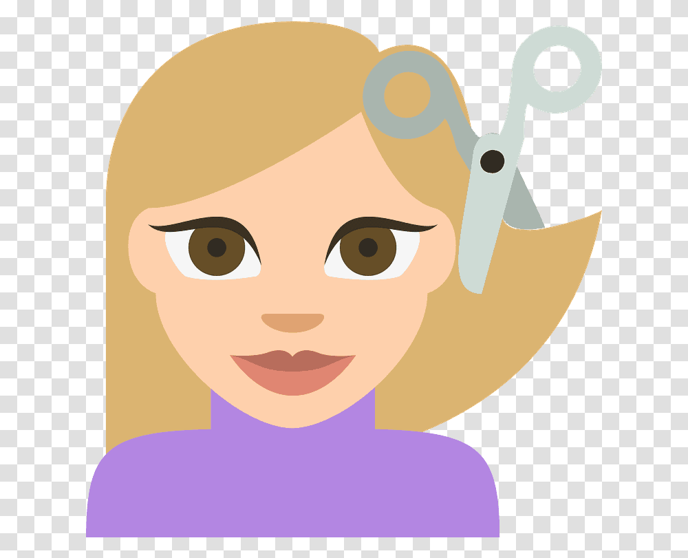 Person Getting Haircut Emoji Clipart Hair Cut Emoji, Face, Head, Drawing, Weapon Transparent Png