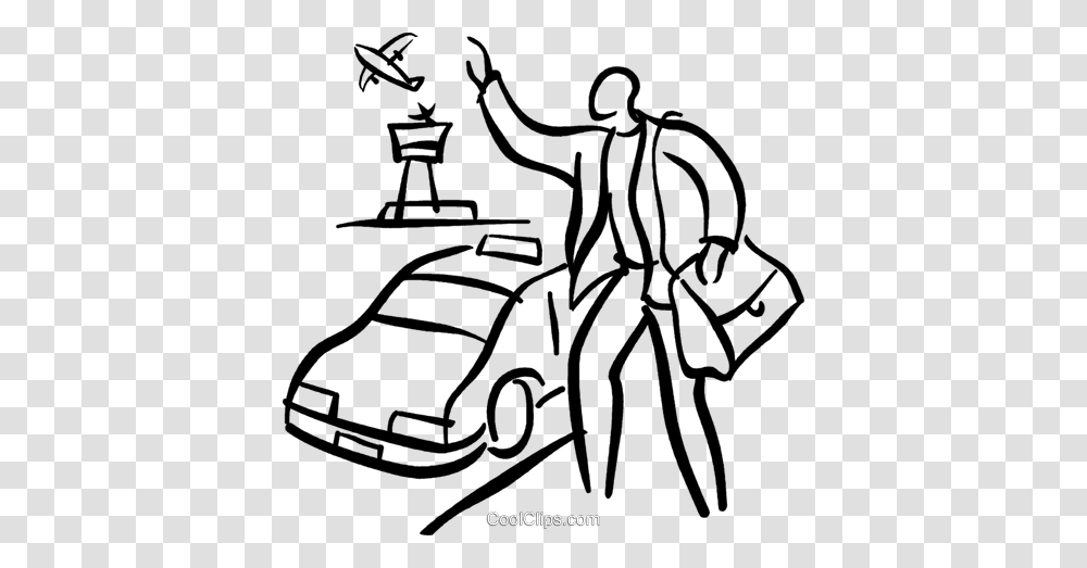 Person Hailing A Taxi Royalty Free Vector Clip Art Illustration, Outdoors, Scientist, Worker, Nature Transparent Png