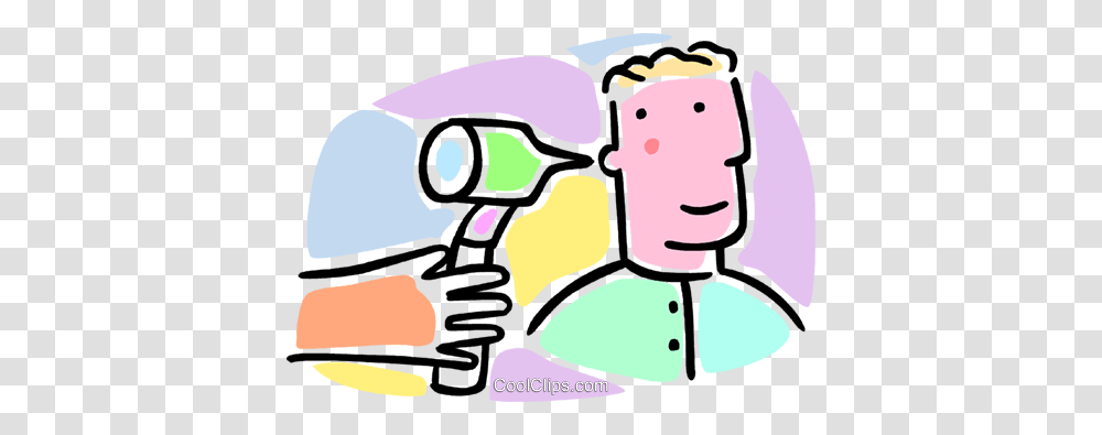 Person Having An Ear Exam Royalty Free Vector Clip Art, Doodle, Drawing, Face, Washing Transparent Png