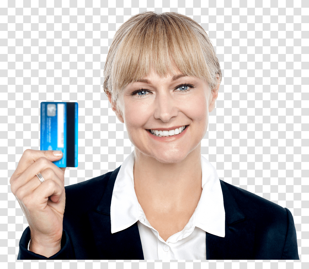 Person Holding A Credit Card Transparent Png