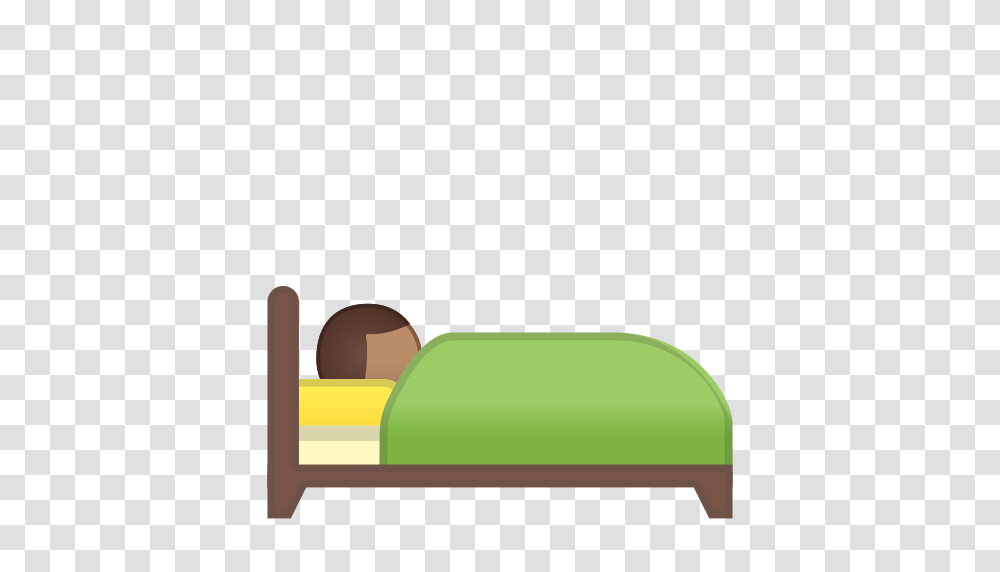 Person In Bed Emoji With Medium Skin Tone Meaning And Pictures, Furniture, Crib, Sitting, Bench Transparent Png