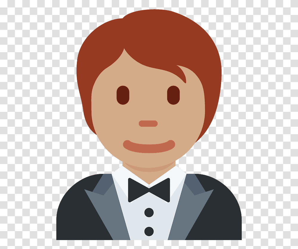Person In Tuxedo Emoji Clipart Free Download Dibujo De Una Persona Sorda, Tie, Accessories, Accessory, Face Transparent Png