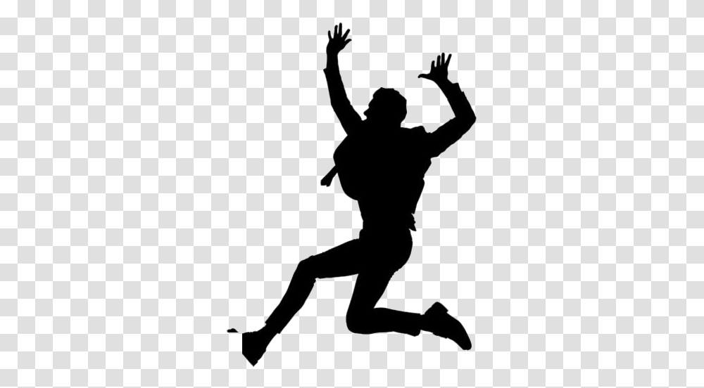 Person Jumping Silhouette Clip Art, Human, Dance, Stencil, Dance Pose Transparent Png