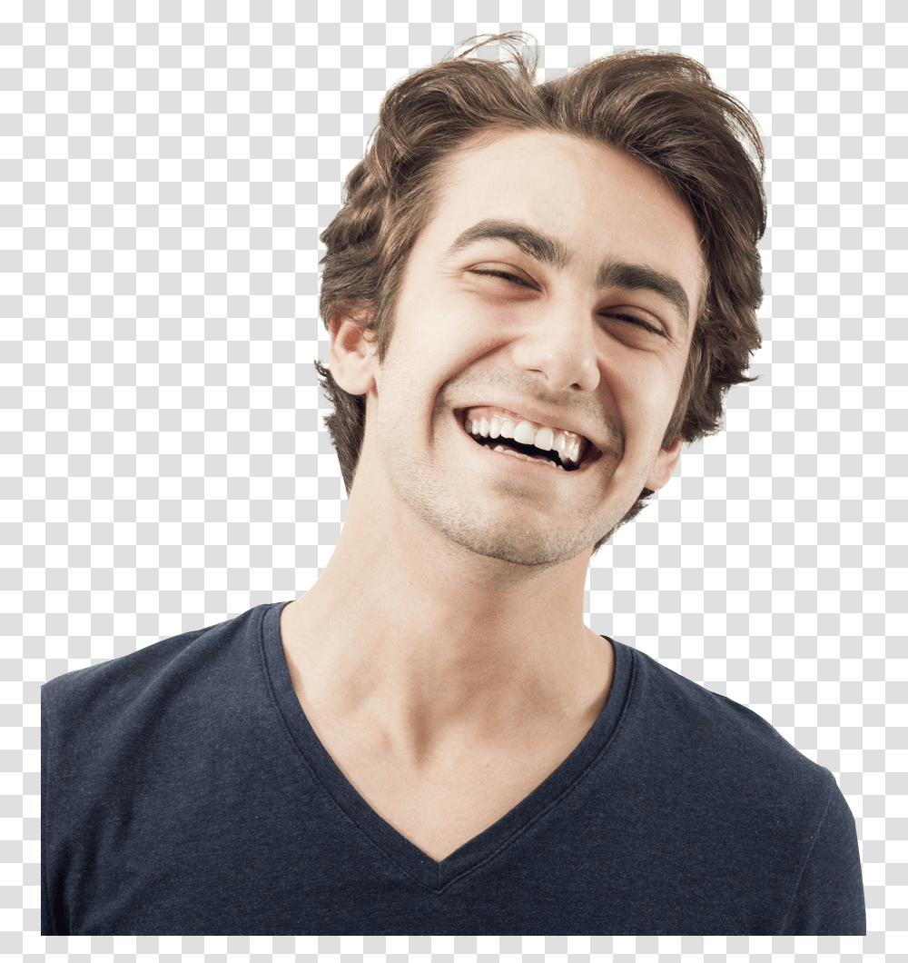 Person Leaning, Face, Smile, Laughing, Boy Transparent Png