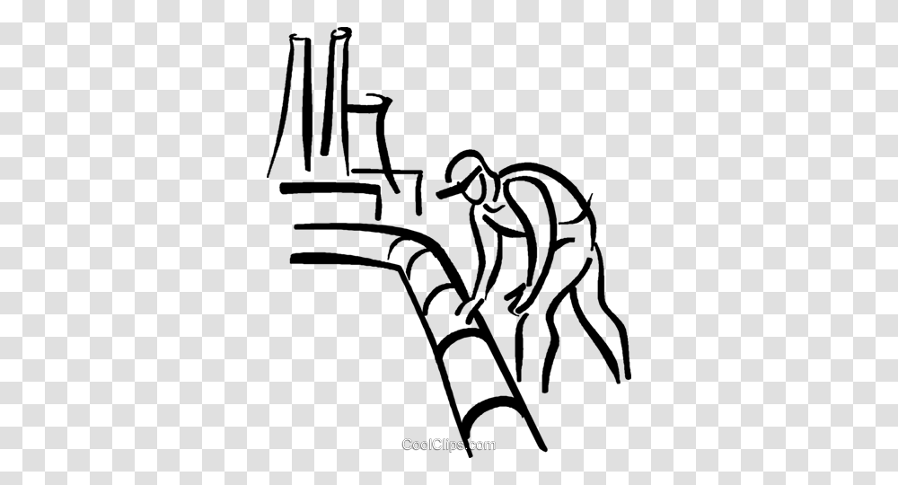 Person Looking A Pipeline Royalty Free Vector Clip Art, Plant, Stencil, Wall, Doodle Transparent Png