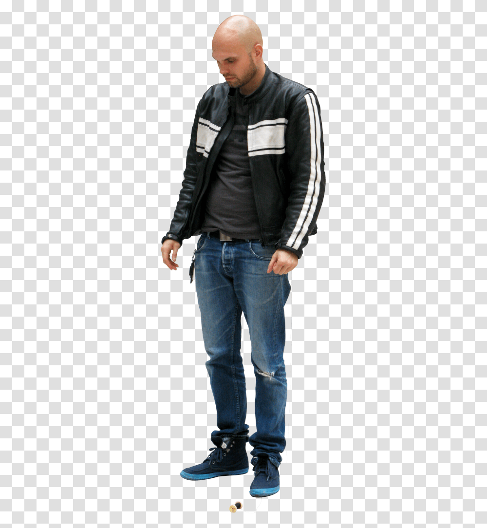 Person Looking Down, Apparel, Jacket, Coat Transparent Png