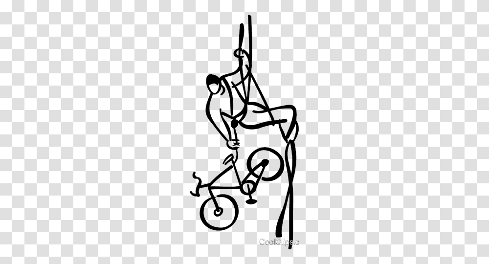 Person Mountain Climbing With A Bike Royalty Free Vector Clip Art, Vehicle, Transportation, Bicycle Transparent Png