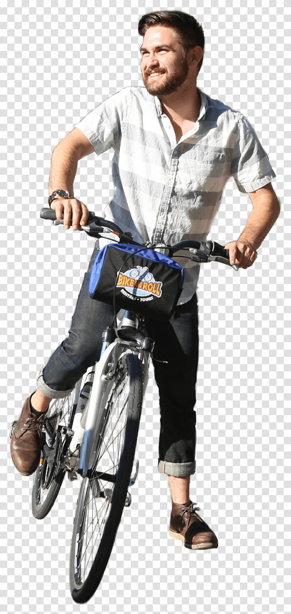 Person On Bike Front, Bicycle, Vehicle, Transportation Transparent Png