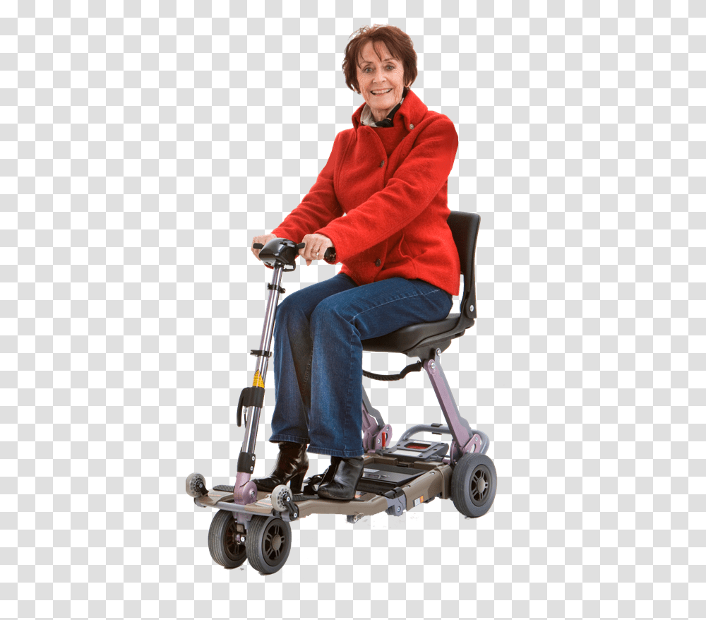 Person On Scooter Blank Background, Chair, Furniture, Shoe, Footwear Transparent Png