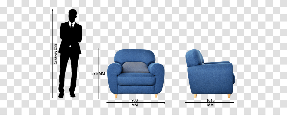 Person On Sofa, Furniture, Chair, Cushion, Armchair Transparent Png