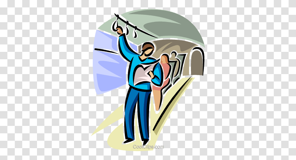 Person On The Subway Royalty Free Vector Clip Art Illustration, Outdoors, Duel, Snow Transparent Png