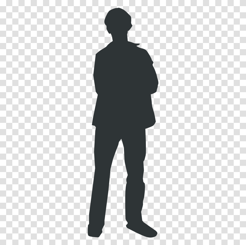 Person Outline Vector Person Standing Clipart, Silhouette, Sleeve, Suit Transparent Png