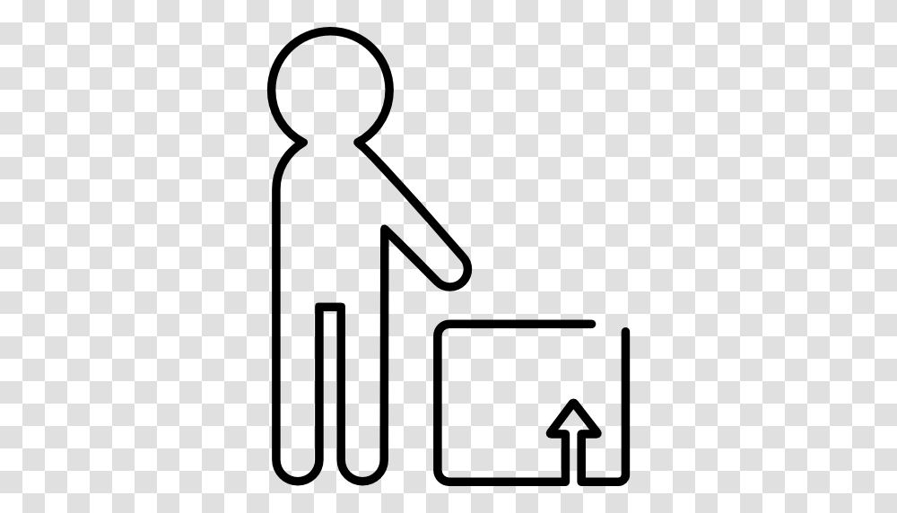 Person Outlines Group With Items, Sign, Road Sign, Shovel Transparent Png