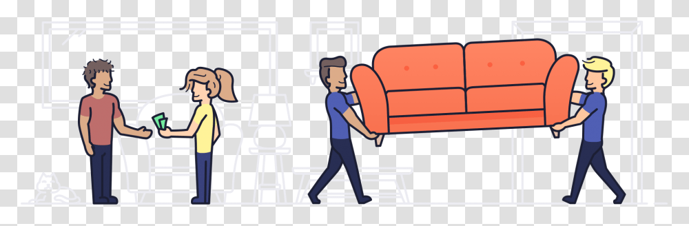 Person Picking Up Furniture, Couch, Human, Hand Transparent Png