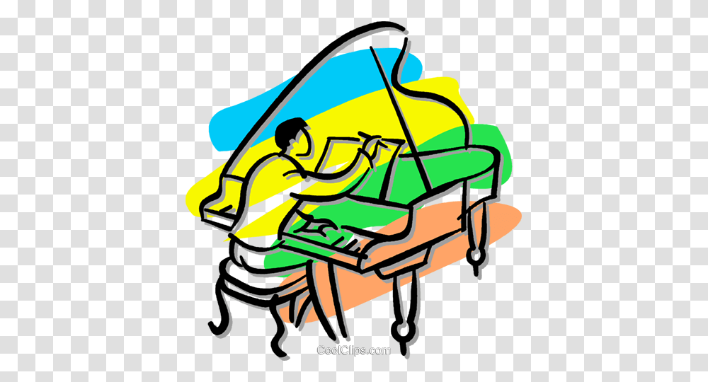 Person Playing A Grand Piano Royalty Free Vector Clip Art, Transportation, Vehicle, Wheelbarrow, Alloy Wheel Transparent Png