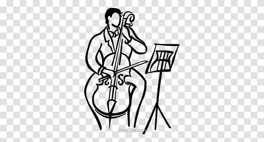 Person Playing The Cello Royalty Free Vector Clip Art Illustration, Spider, Invertebrate, Animal, Arachnid Transparent Png