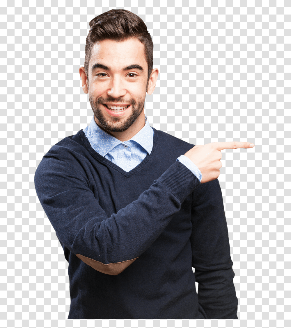 Person Pointing Gentleman, Human, Apparel, Sleeve Transparent Png