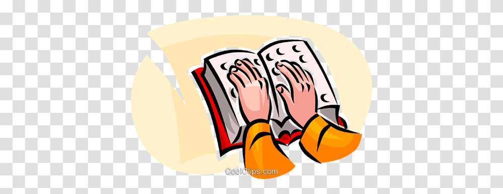 Person Reading A Braille Book Royalty Free Vector Clip Art, Toe, Hand Transparent Png