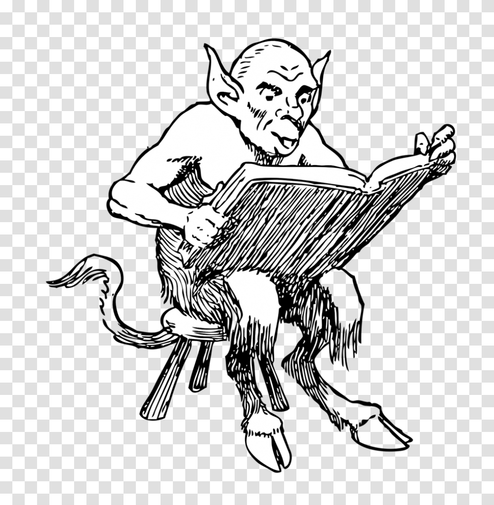Person, Reading, Drawing Transparent Png