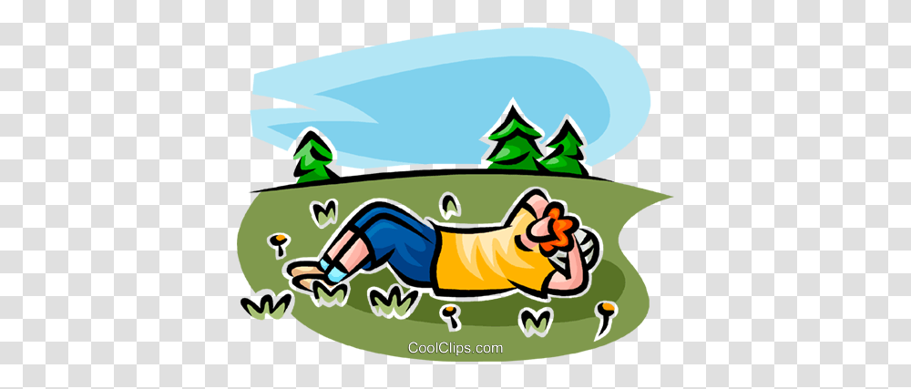 Person Relaxing In A Field Royalty Free Vector Clip Art, Outdoors, Adventure, Leisure Activities, Animal Transparent Png