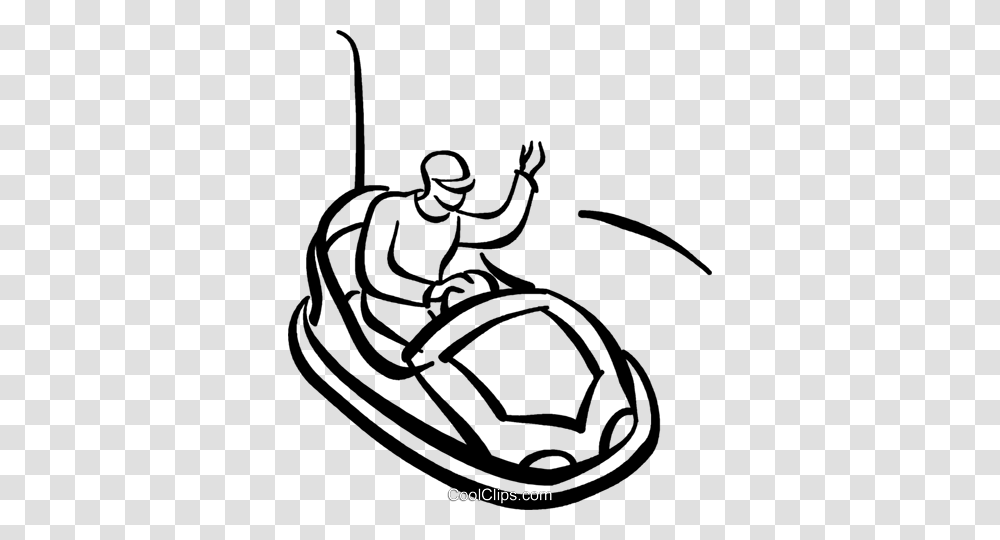Person Riding The Bumper Cars Royalty Free Vector Clip Art, Jet Ski, Vehicle, Transportation, Sled Transparent Png