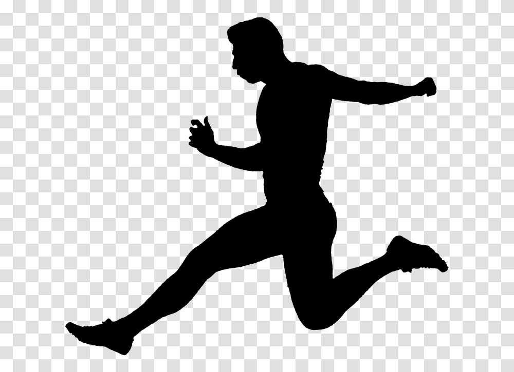 Person Running Silhouette Sport People Runner Silhouette Of Person Running, Gray, World Of Warcraft Transparent Png