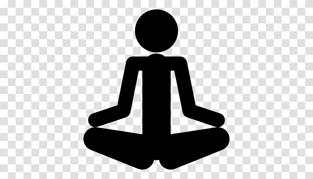 Person Silhouette In Meditation Posture In Spa, Human, Sign Transparent Png