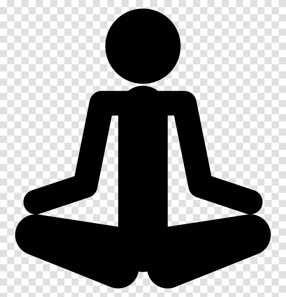 Person Silhouette In Posture Icono Relax, Sign Transparent Png