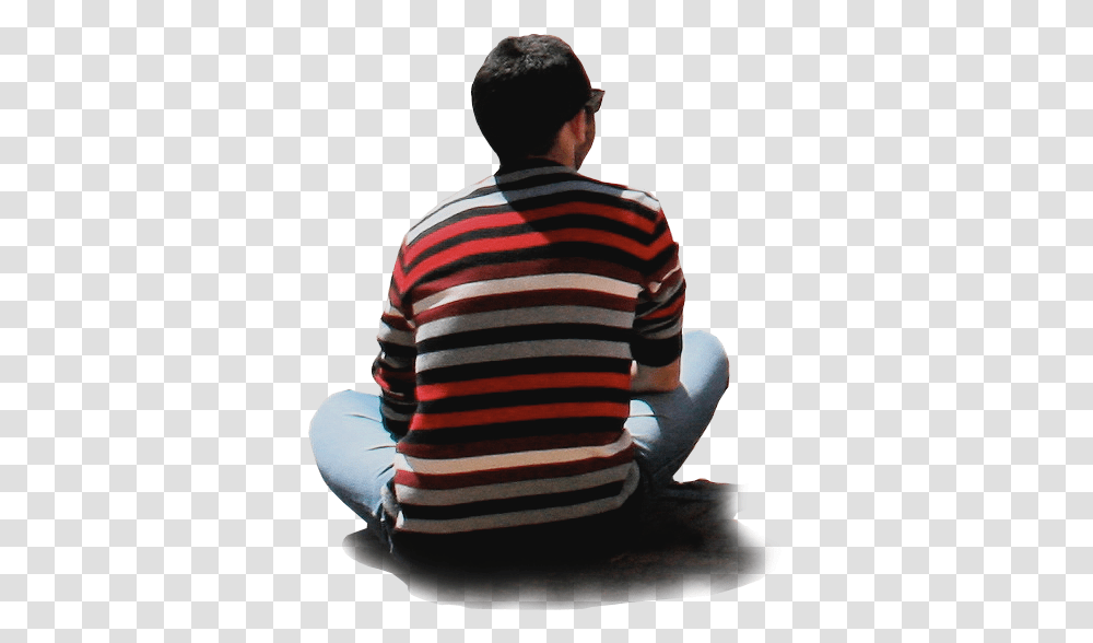 Person Sitting Back 5 Image Sitting Ground People, Clothing, Sleeve, Sweater, Long Sleeve Transparent Png