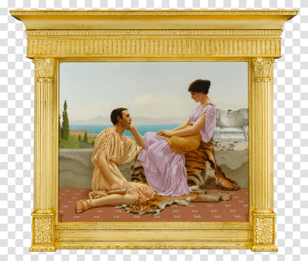 Person Sitting Back View John William Godward Painting, Home Decor, Worship, Architecture Transparent Png