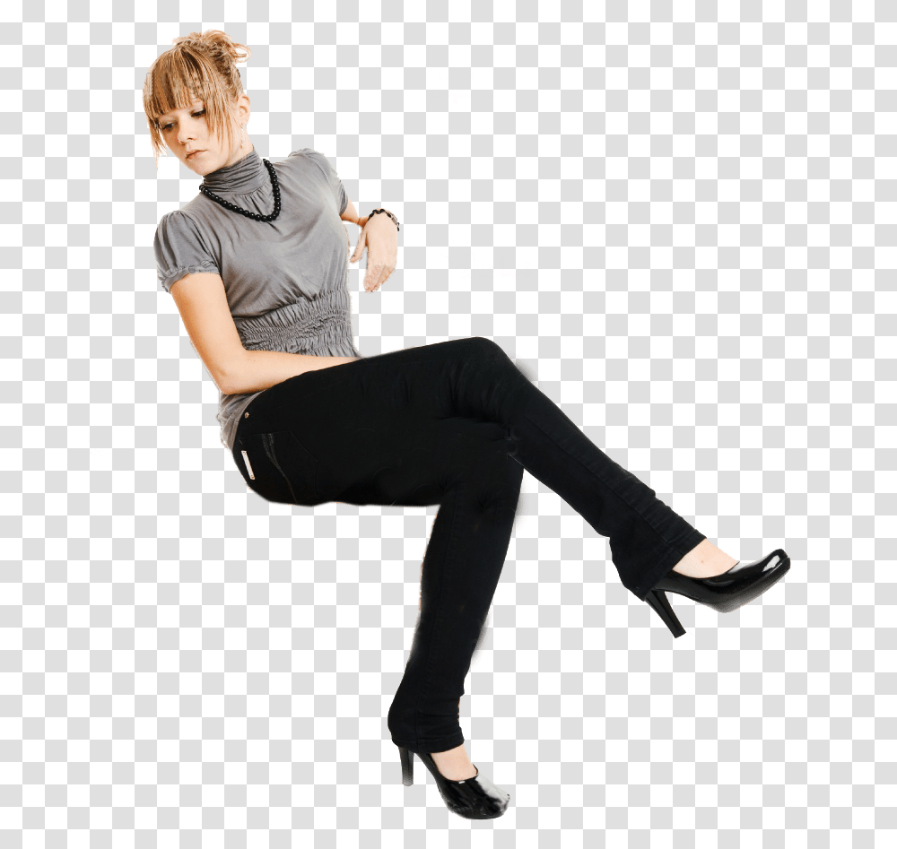 Person Sitting Back Woman Sitting In Chair, Footwear, Shoe, Dance Pose Transparent Png