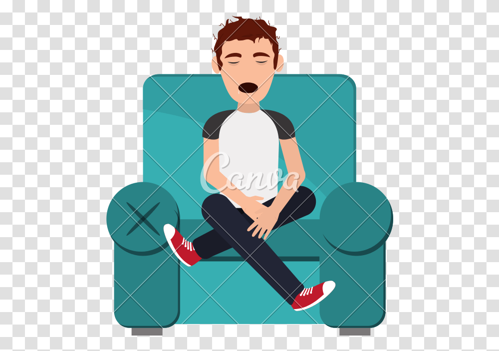 Person Sitting Down Clipart Persona Sofa, Human, Chair, Furniture, Video Gaming Transparent Png