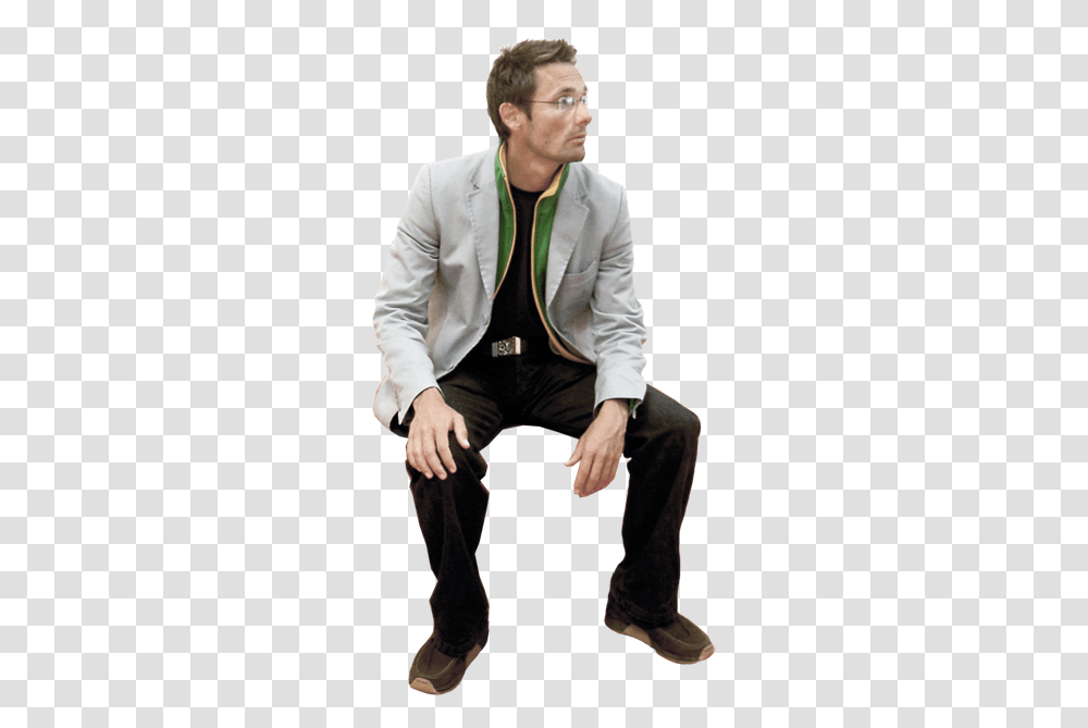 Person Sitting For Photoshop, Suit, Overcoat, Blazer Transparent Png