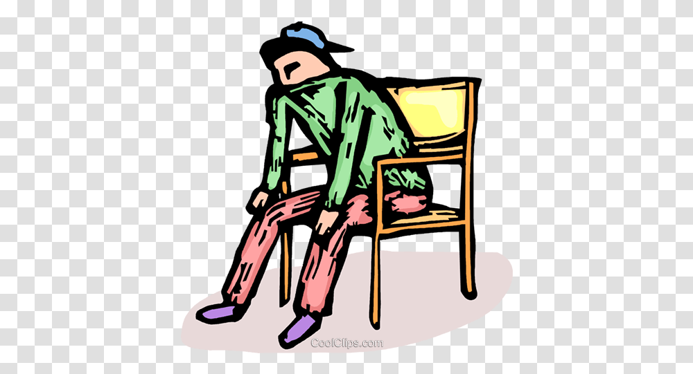 Person Sitting In A Chair Royalty Free Vector Clip Art Persona Seduta Su Una Sedia, Human, Furniture, Stick, Cane Transparent Png