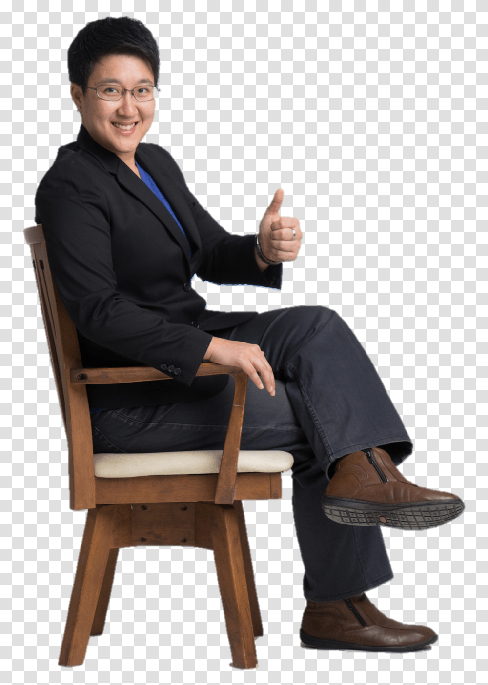 Person Sitting In Chair Maresa Ng On Chair Maresa Ng, Furniture, Human, Apparel Transparent Png