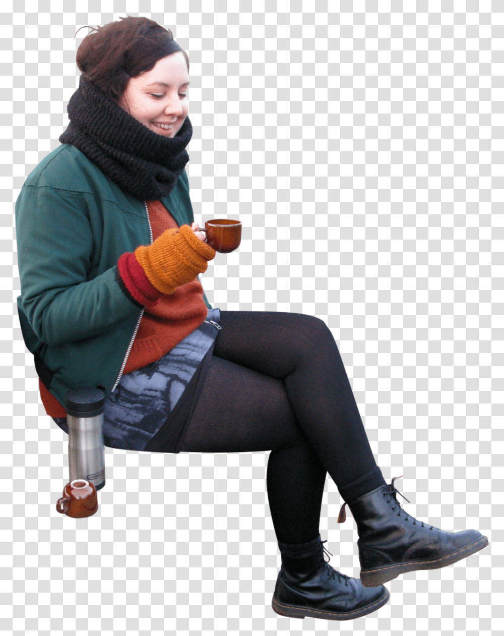 Person Sitting On The Floor Cut Out People Sitting Winter, Pants, Long Sleeve, Sweater Transparent Png