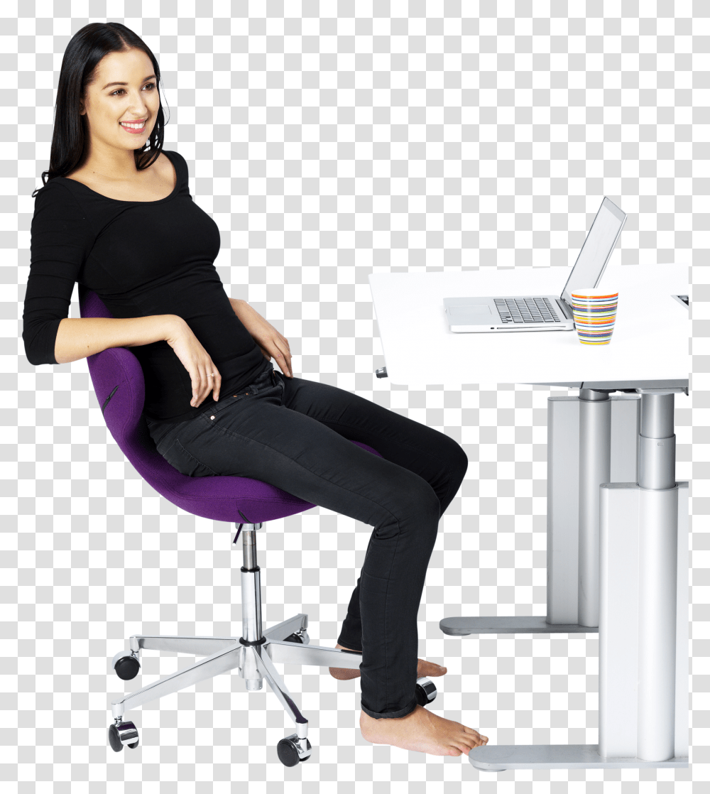 Person Sitting Person Sitting Office Chair Transparent Png