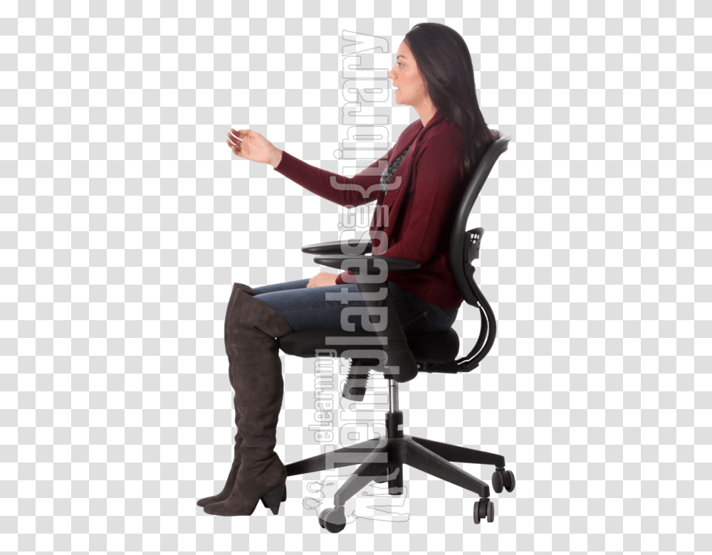 Person Sitting Side Office Chair, Working Out, Sport, Performer, Fitness Transparent Png